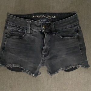 American eagle high-rise Shortie 0 black shorts